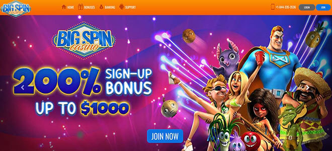 Big spin casino promo code